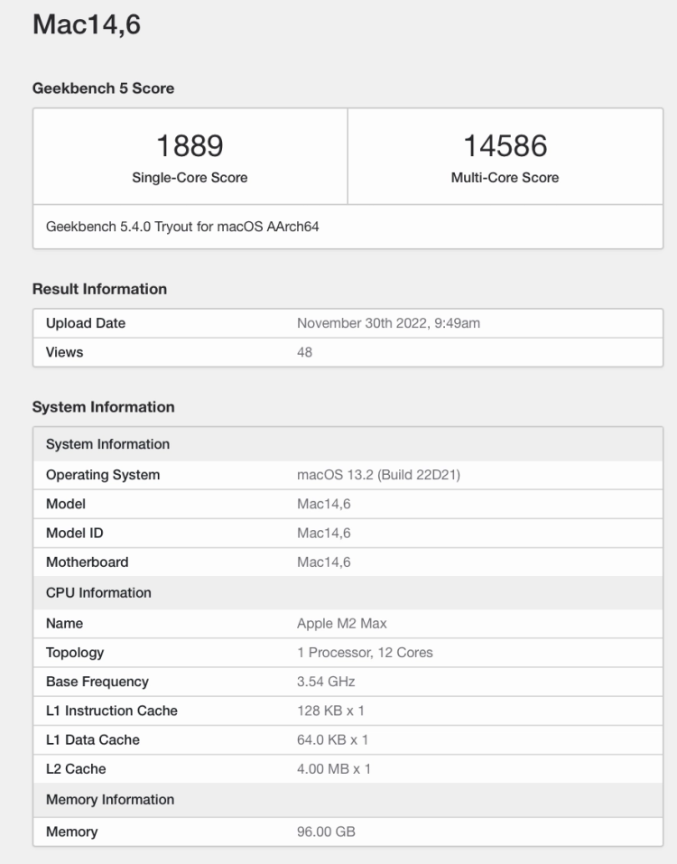  图源：Geekbench