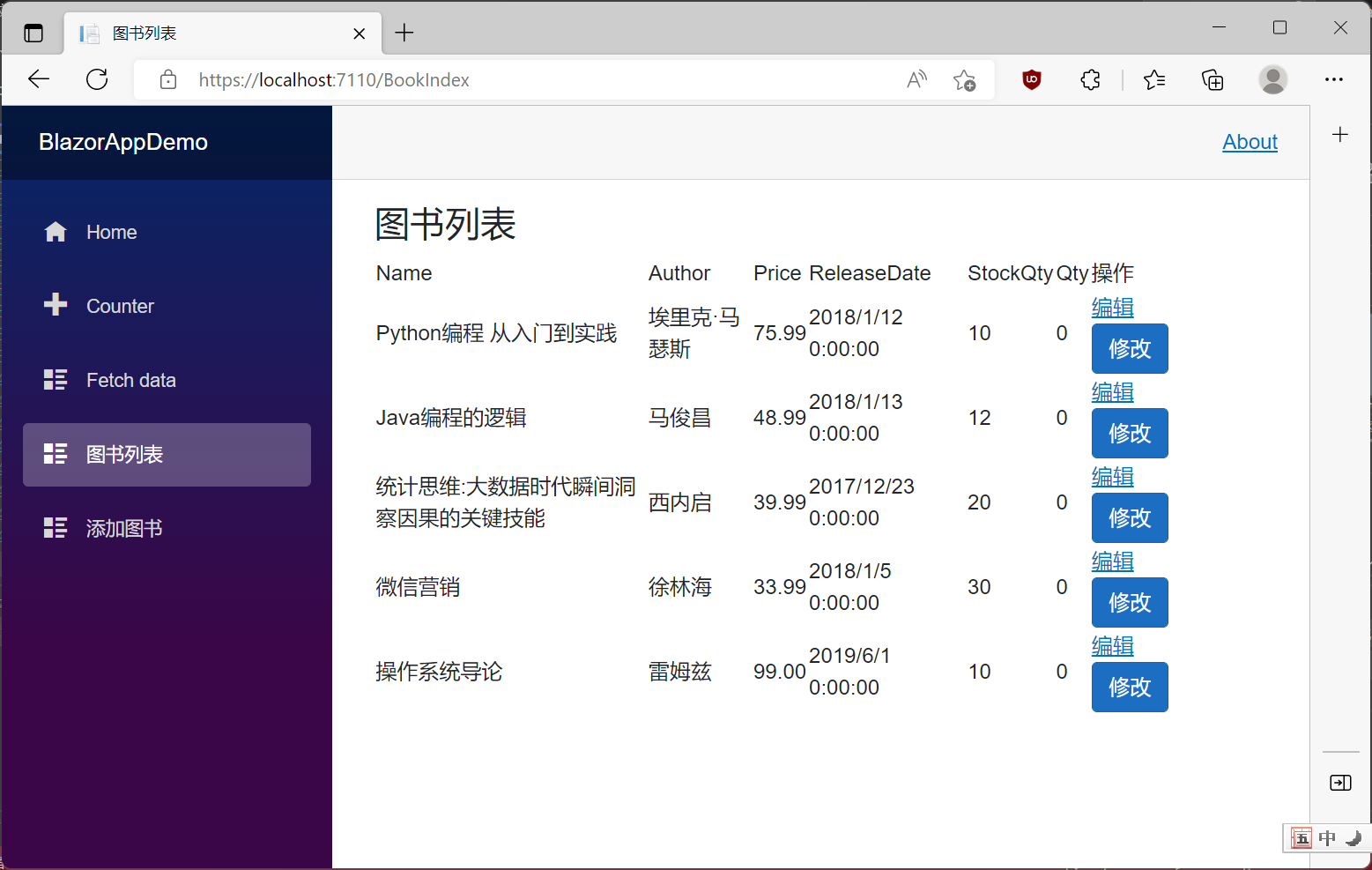 学习ASP.NET Core Blazor编程系列十四——修改