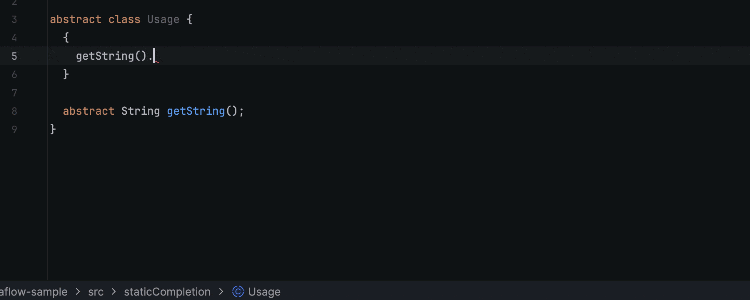 重做的 static 方法代码补全