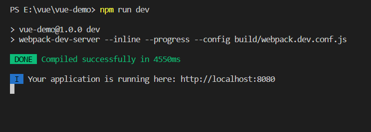 npm run dev