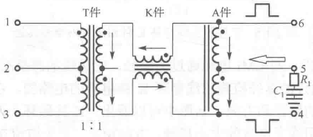 T件+K件+A件网络变压器信号传输示意图(图源：书籍《网络变压器》)