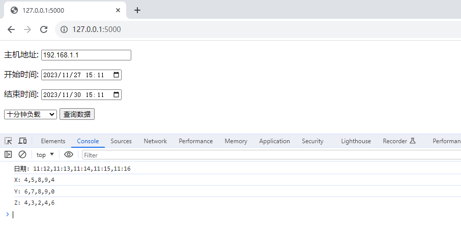 Flask Echarts 实现历史图形查询