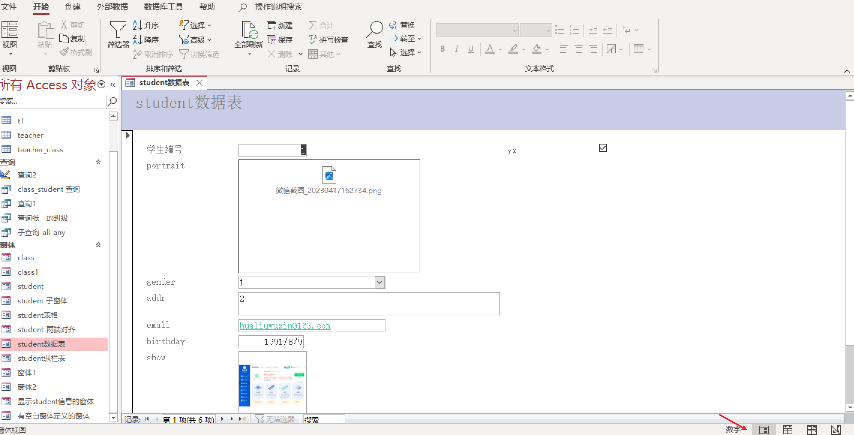 Access界面图片