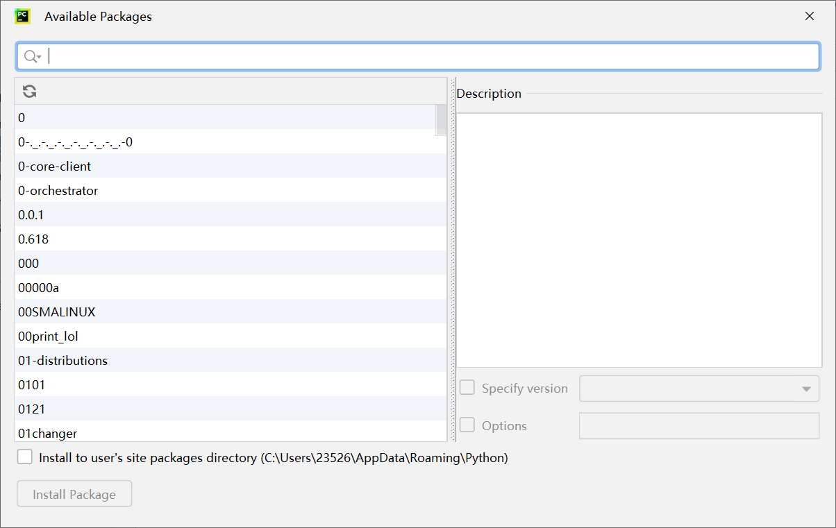 pycharm-available-packages