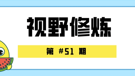 视野修炼-技术周刊第51期