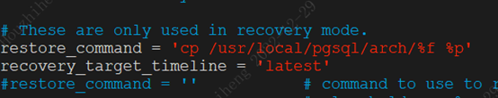 pg_basebackup恢复：unrecognized configuration parameter “restore_command”