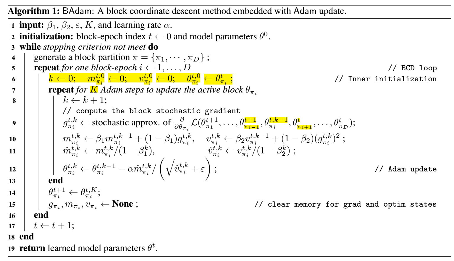 BAdam A Memory Efficient Full Parameter Optimization Method for Large Language Models