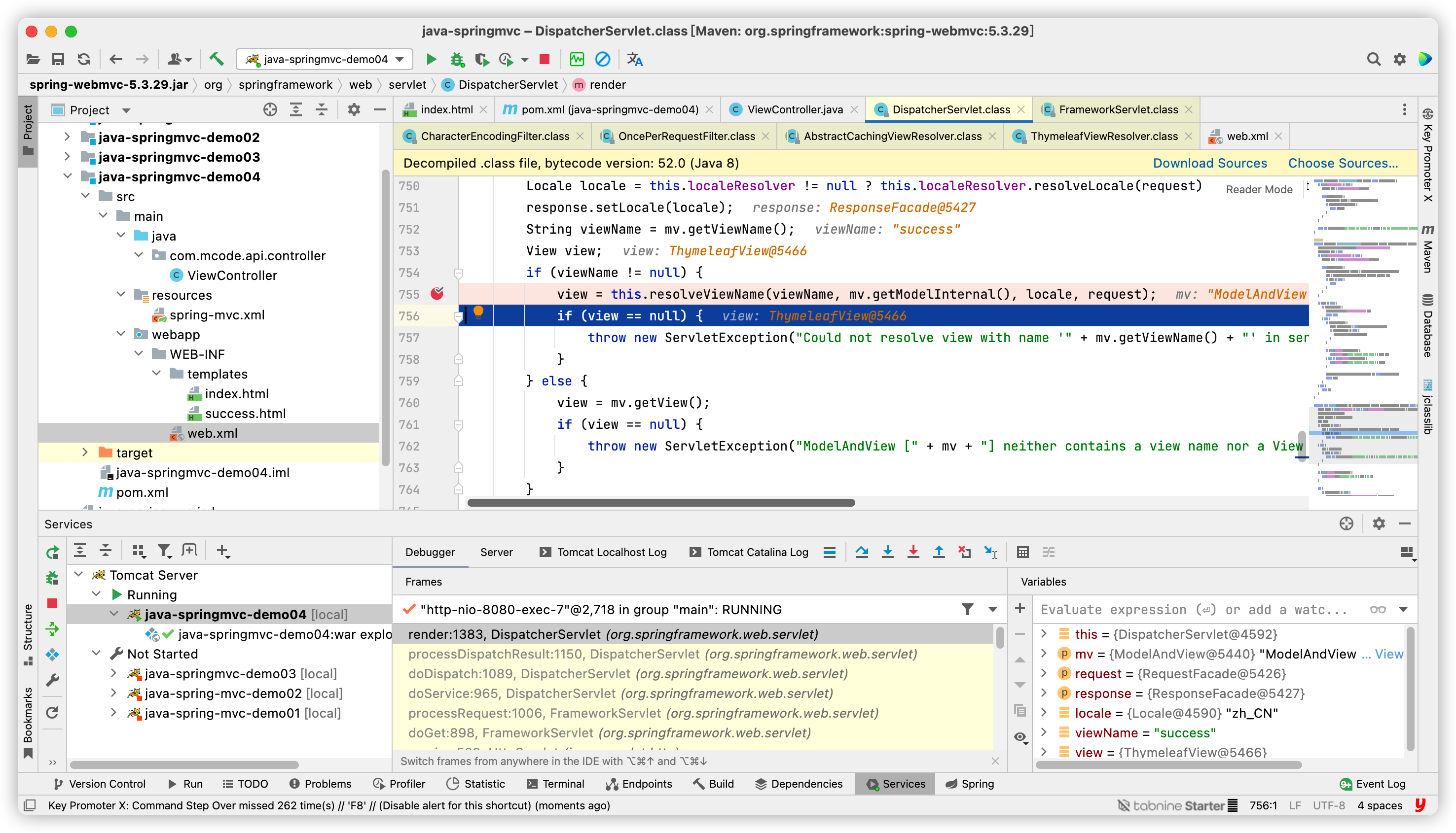 spring-mvc 系列：视图（ThymeleafView、InternalResourceView、RedirectView）