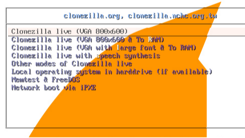 Clonezila备份Linux并恢复
