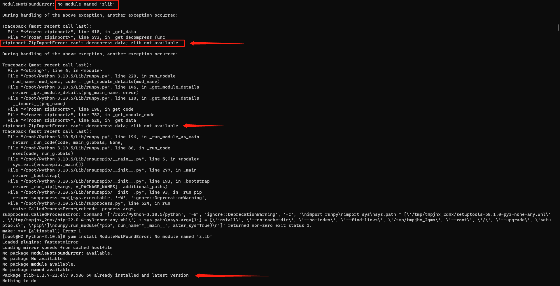 Python3 10 zipimport ZipImportError Can t Decompress Data Zlib 