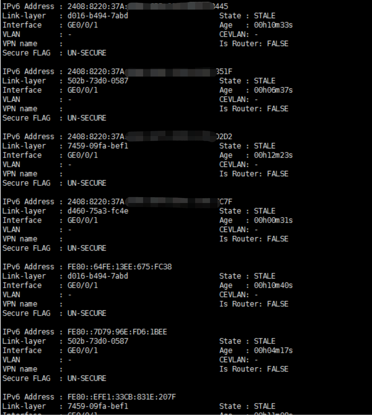 家庭宽带IPV6使用方式，终端SLAAC，DHCPV6自动配置