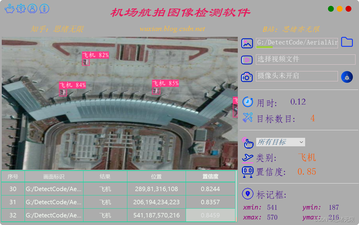 机场航拍图像检测软件（Python+YOLOv5深度学习模型+清新界面）