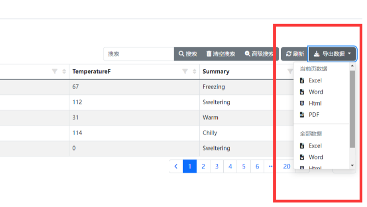 10分钟做好 Bootstrap Blazor 的表格组件导出 Excel/Word/Html/Pdf