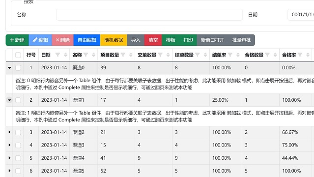 [硬核] Bootstrap Blazor Table 综合演示例子