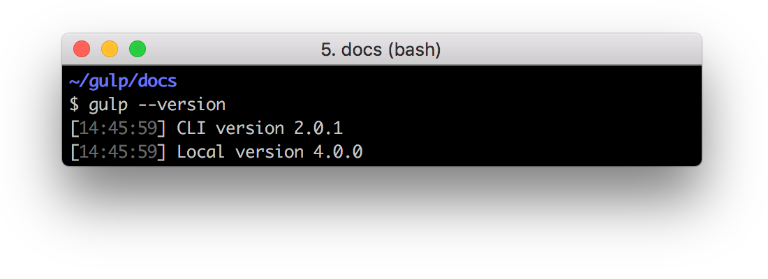 Output: CLI version 2.0.1 & Local version 4.0.0