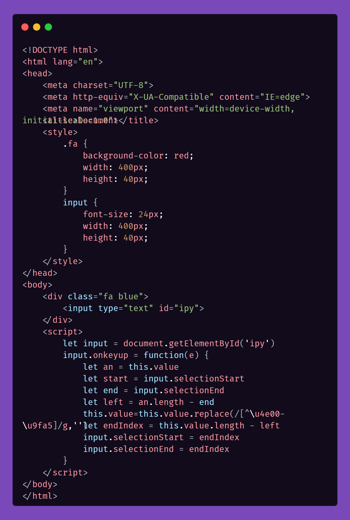 show you code