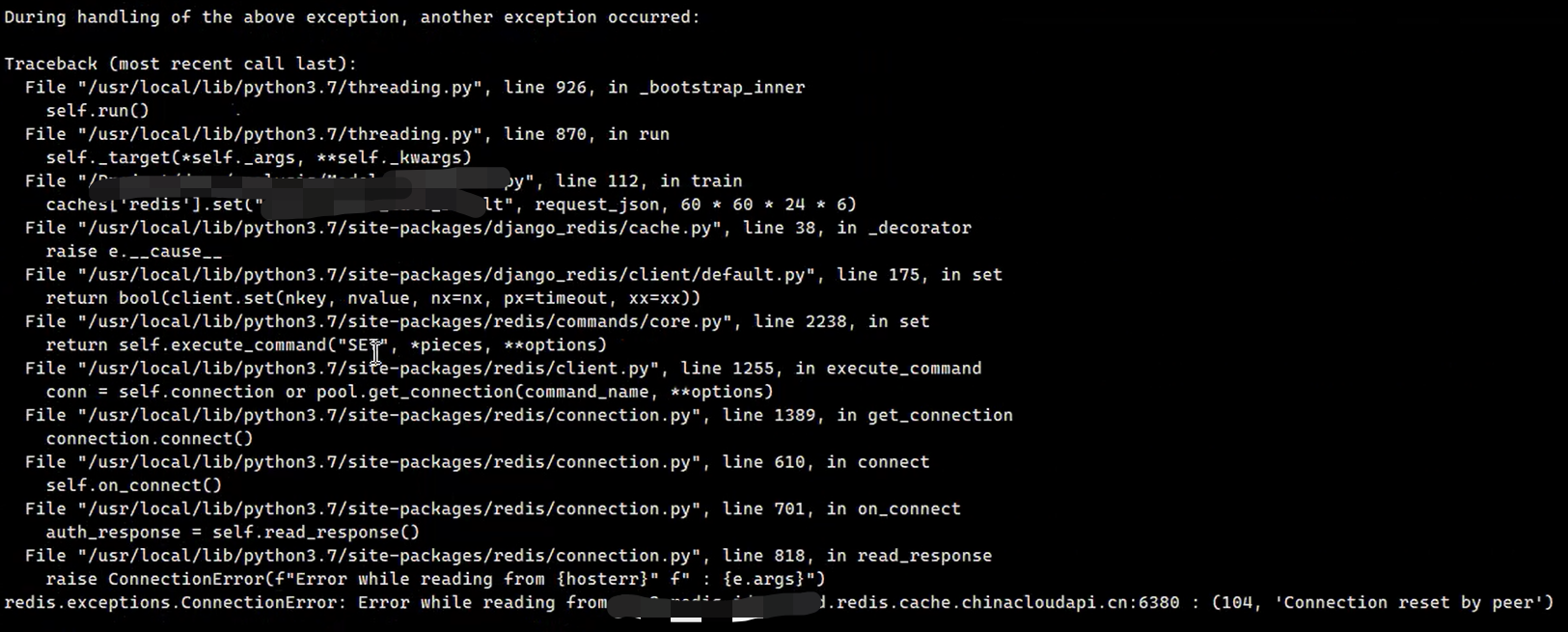 【Azure Cache for Redis】Python Djange-Redis连接Azure Redis服务遇上(104, ‘Connection reset by peer’)