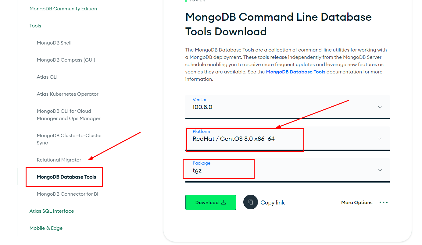 mongodb 集合的导入导出