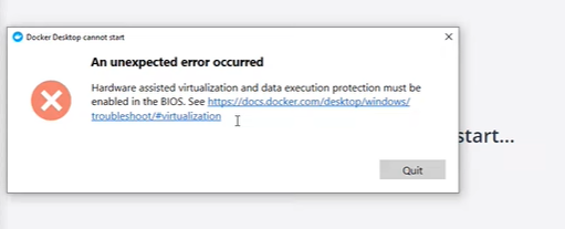 Docker Desktop Unable To Start Hyper V