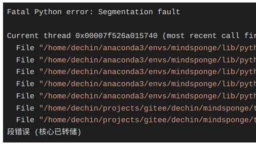 Python定位错误：段错误 (核心已转储)