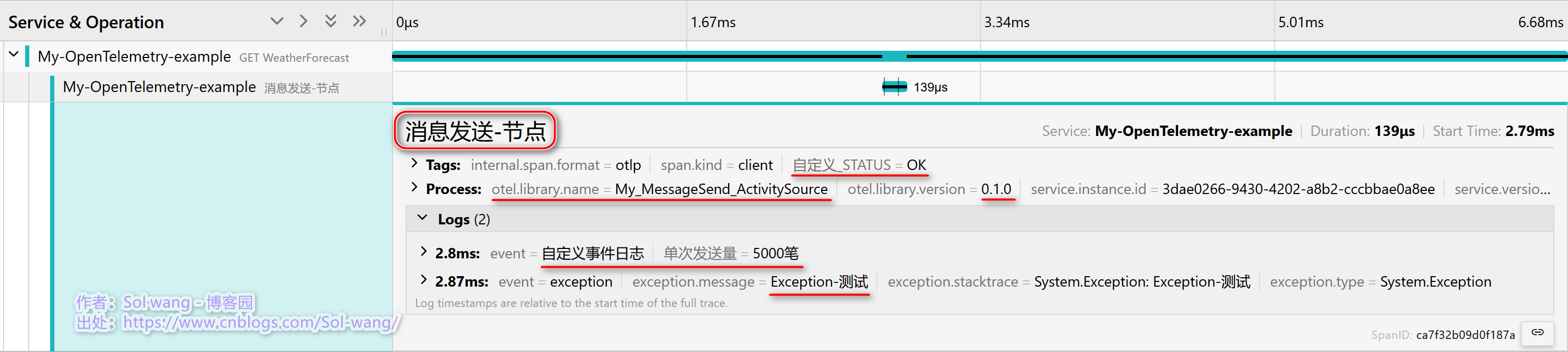 OpenTelemetry 自定义 Span