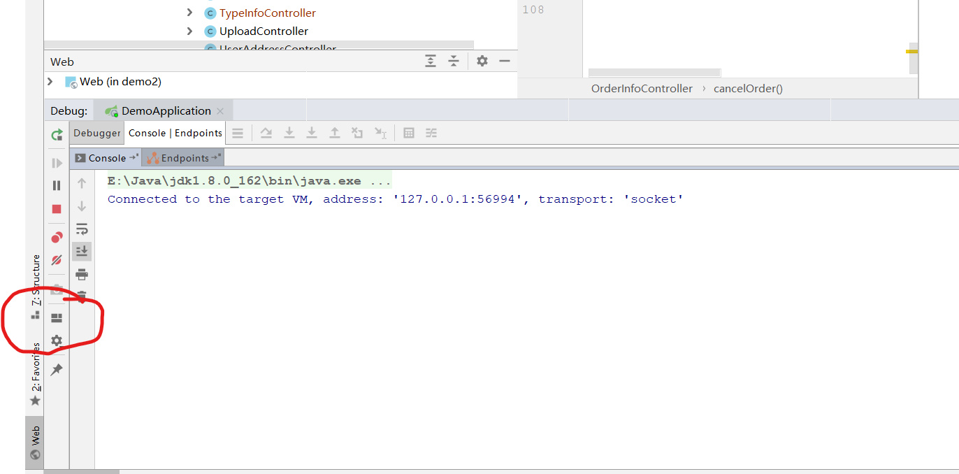 Idea debug connected to the target vm address 127 0 0 1 xxxxx