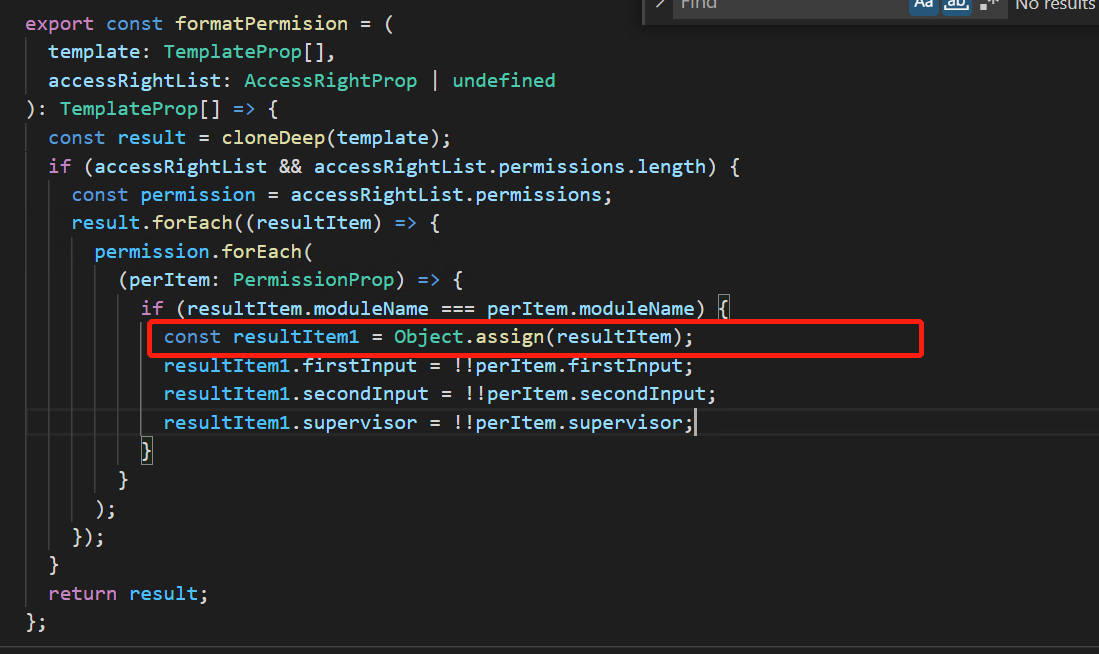 assignment to property of function parameter 'result' no param reassign