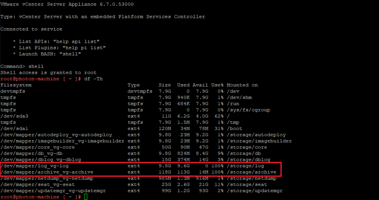 vCenter报错：Log Disk Exhaustion on 10