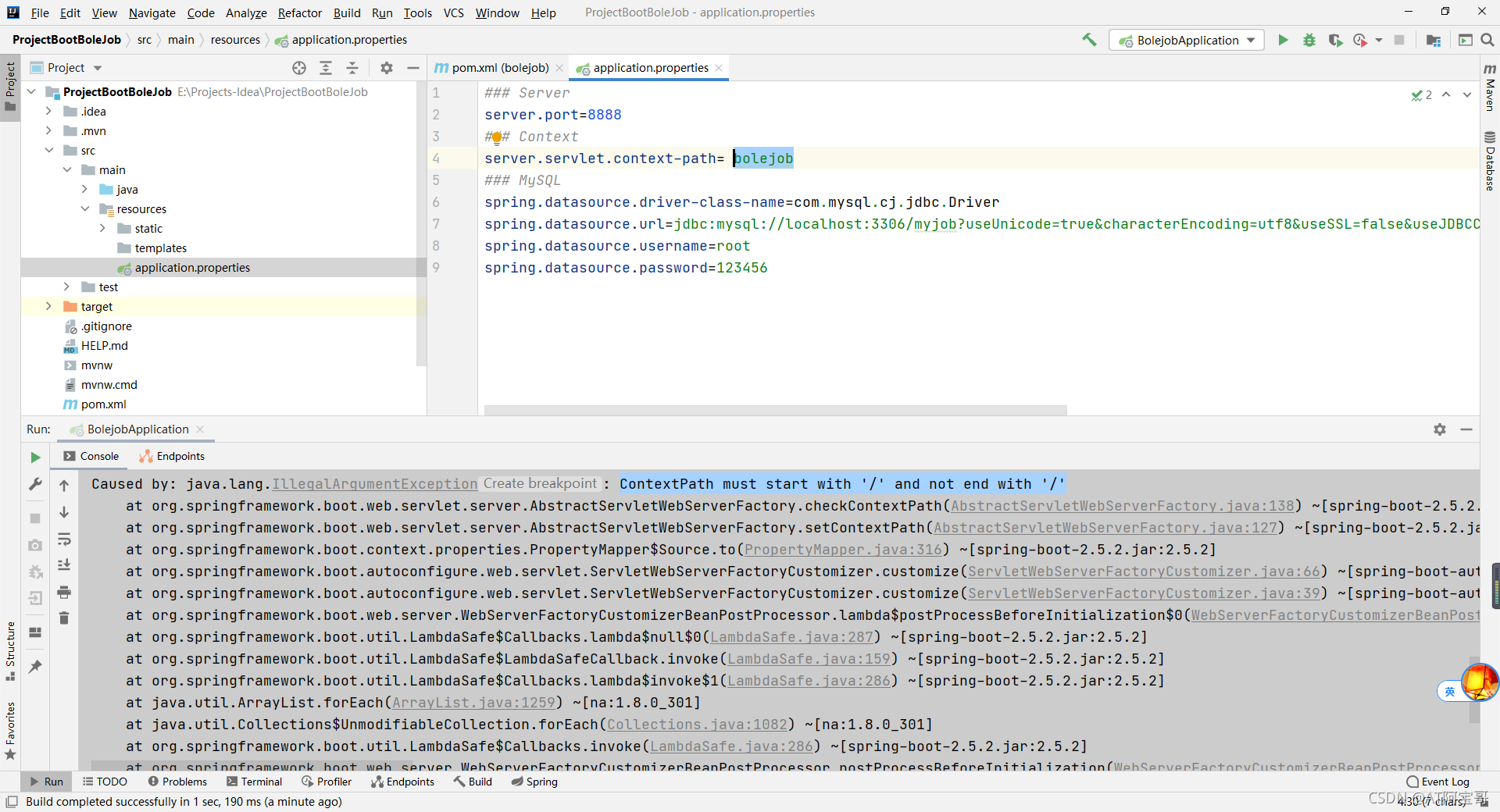 java.lang.IllegalArgumentException