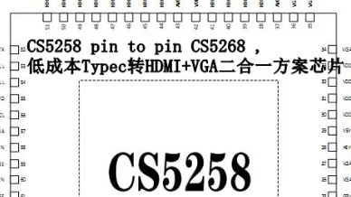CS5258扩展坞CS5268精简低成本方案|typec转hdmi+vga方案芯片|ASL代理芯片规格书