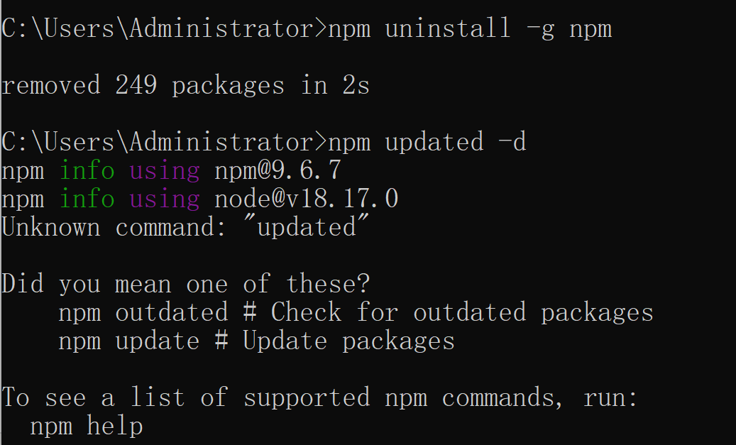 npm ERR! `perfix` is not a valid npm option 侬侬发 博客园