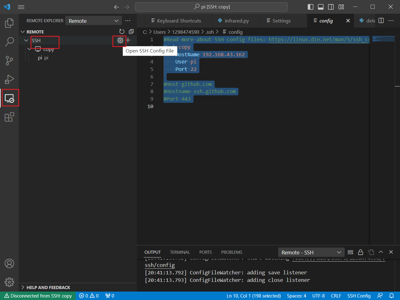 VS code连接Raspberry Pi