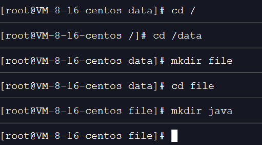 创建/data/file/java目录 创建/data/file/java目录