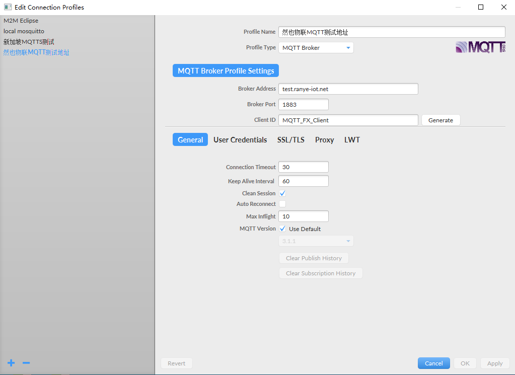 MQTT——MqttBox