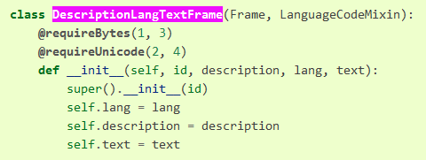 DescriptionLangTextFrame require