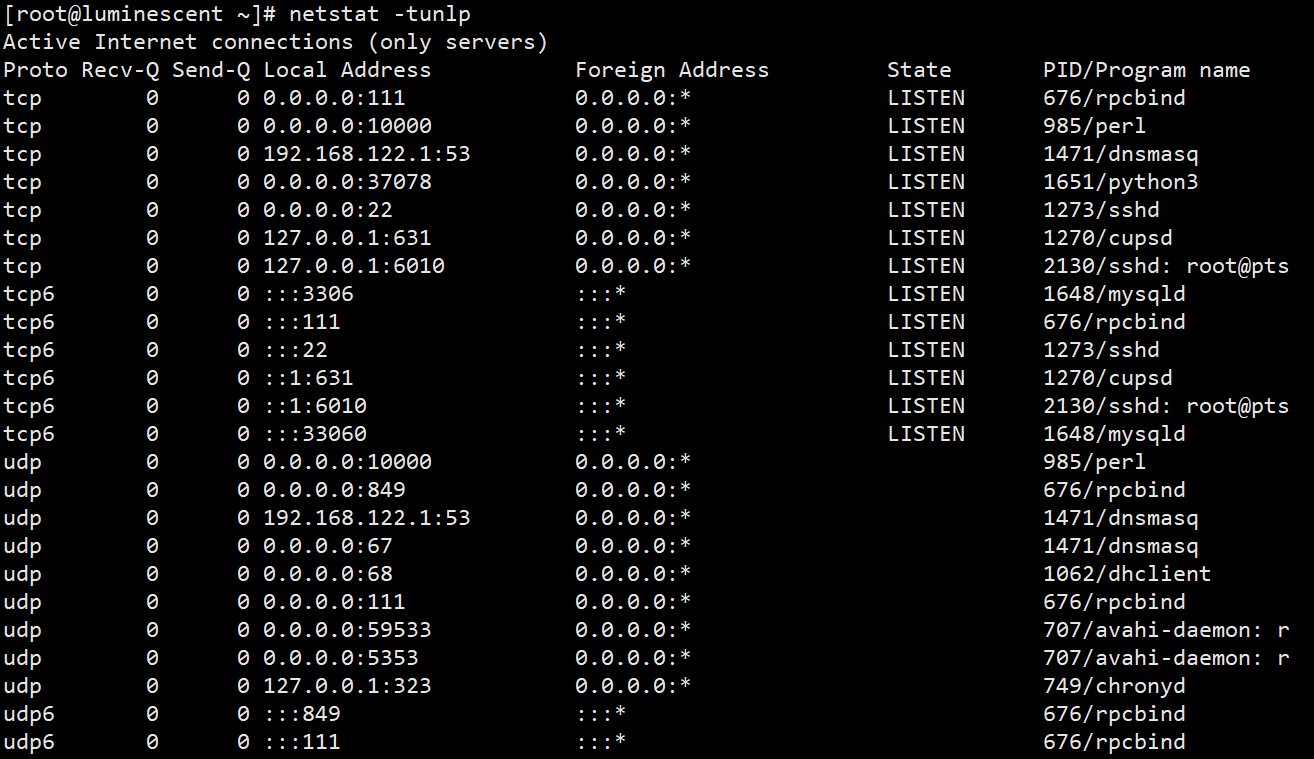 netstat-tunlp指令