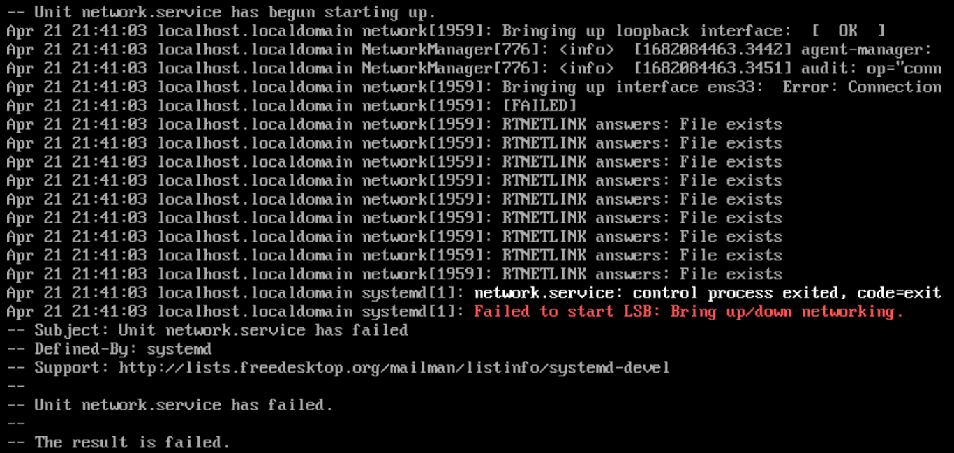 centos-failed-to-start-lsb-bring-up-down-networking