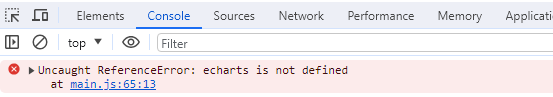 echarts：ReferenceError: echarts is not defined