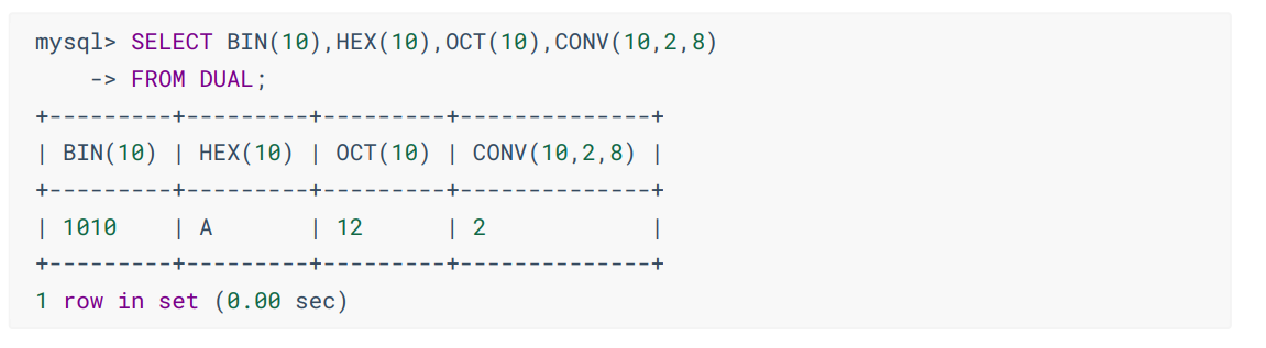 数值函数-进制间的转换举例