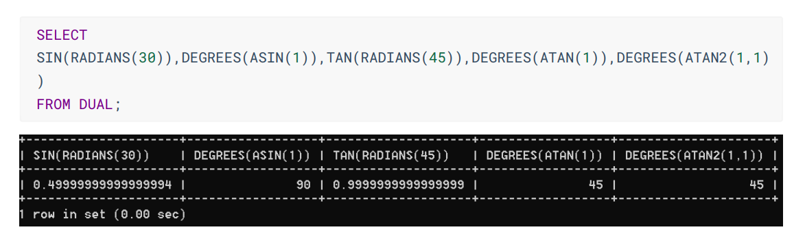 数值函数-三角函数举例