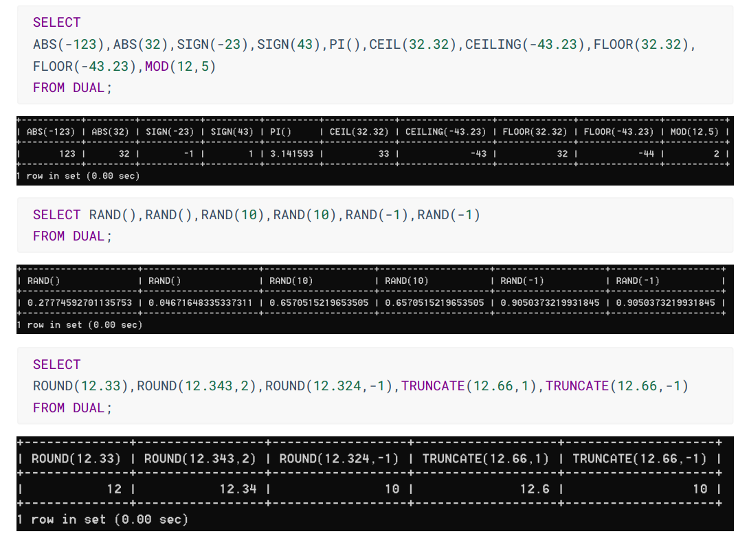 数值函数-基本函数举例