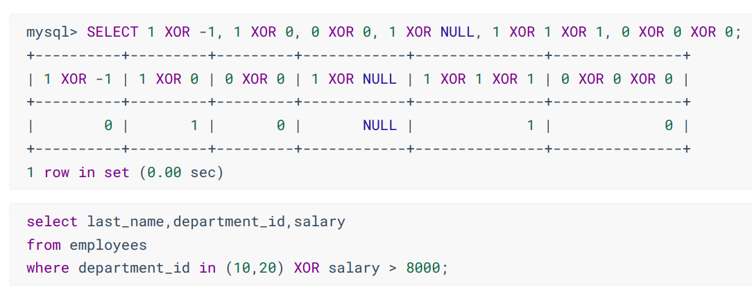 逻辑异或运算符的使用