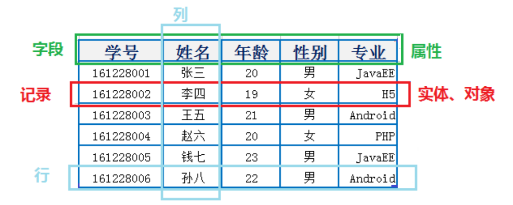 表、记录、字段