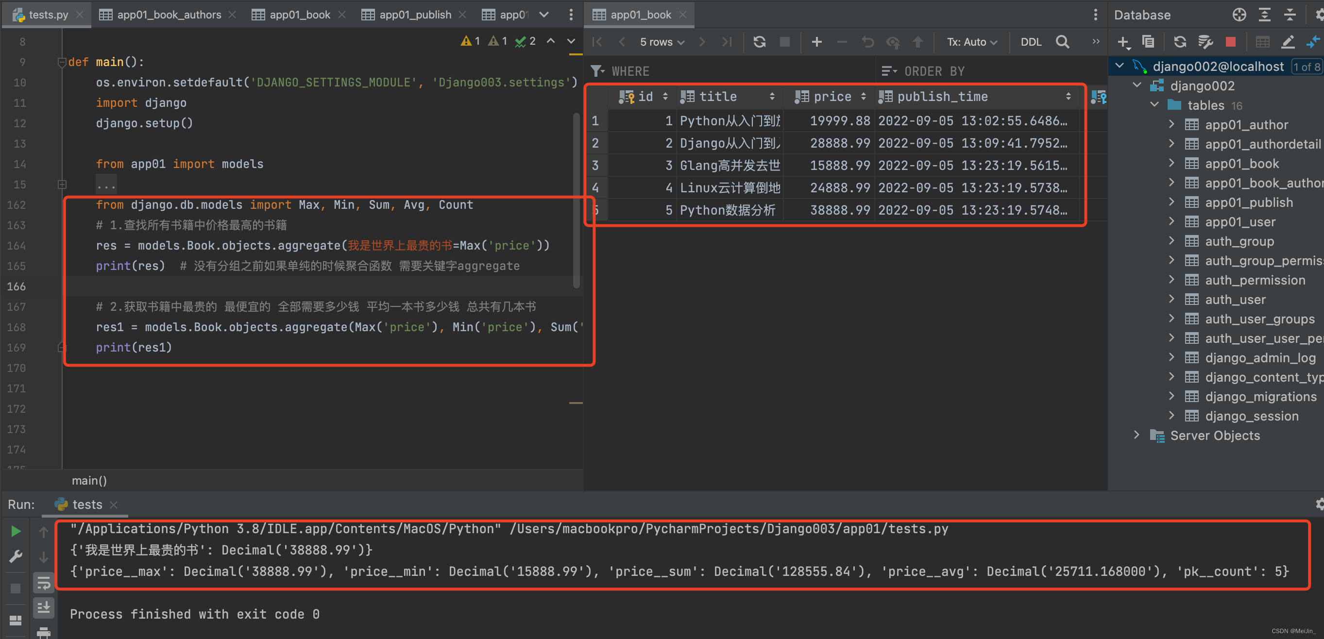 聚合查询、分组查询、ORM中如何给表再次添加新的字段、F与Q查询、ORM查询优化、ORM事务操作、ORM常用字段类型、ORM常用字段参数、Ajax、数据编码格式（Content-Type）、ajax携带文件数据