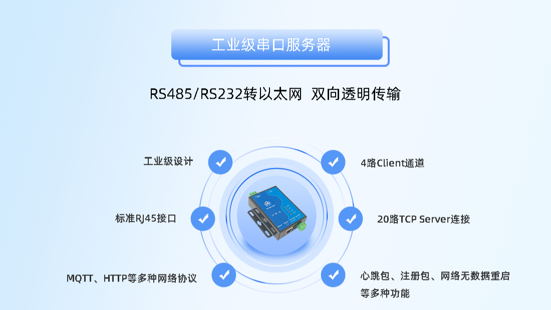 华普物联双串口服务器 HP-ERS-T200