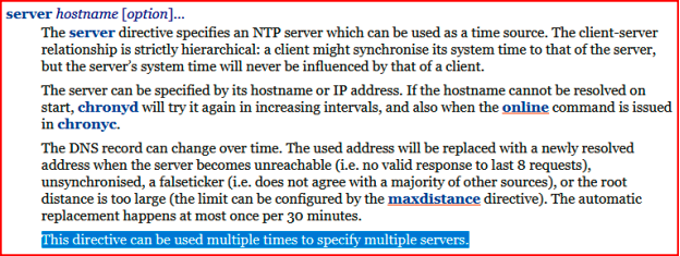 NTP時間伺服器優先順序配置