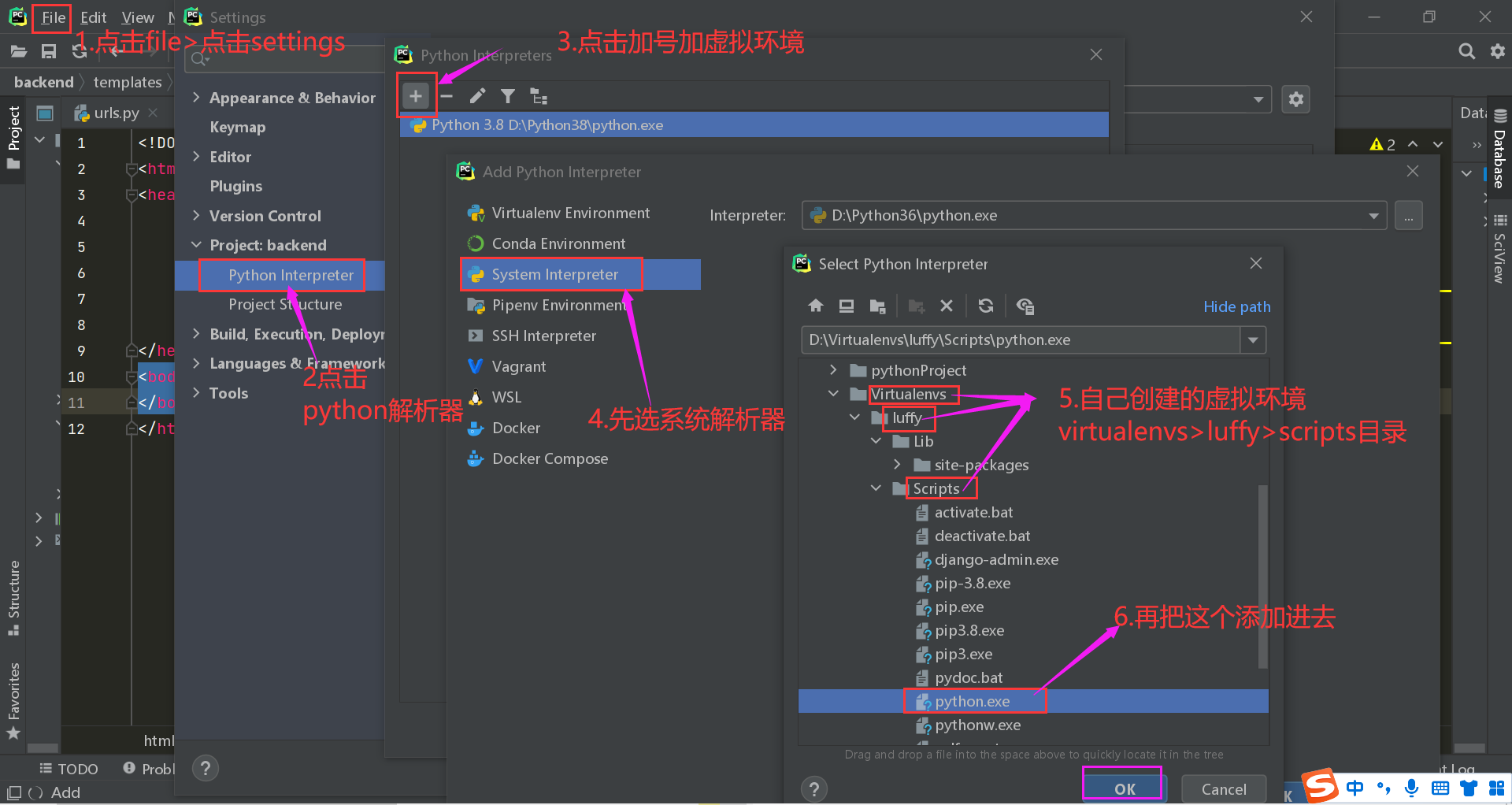 前后端分离项目路飞、创建项目详细过程、项目需求分析、pip换源、创建虚环境、后端目录调整以及解决问题-小白菜博客