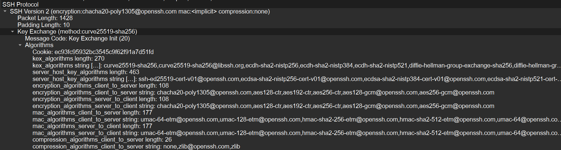 7~8号包:SSH相关算法协商