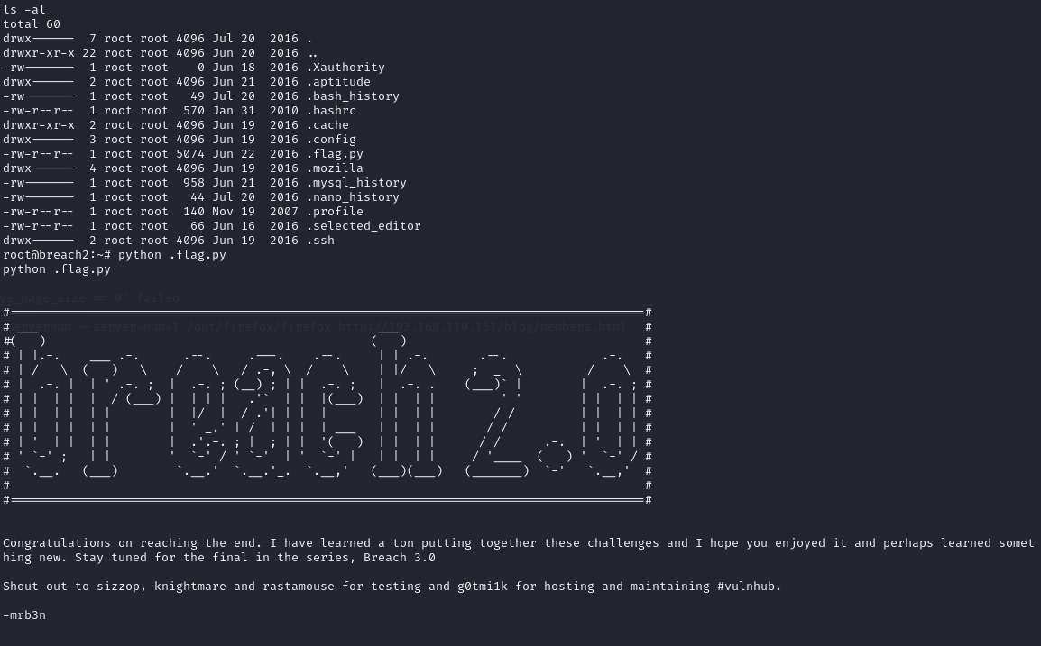 VulnHub - breach系列：breach-2.1