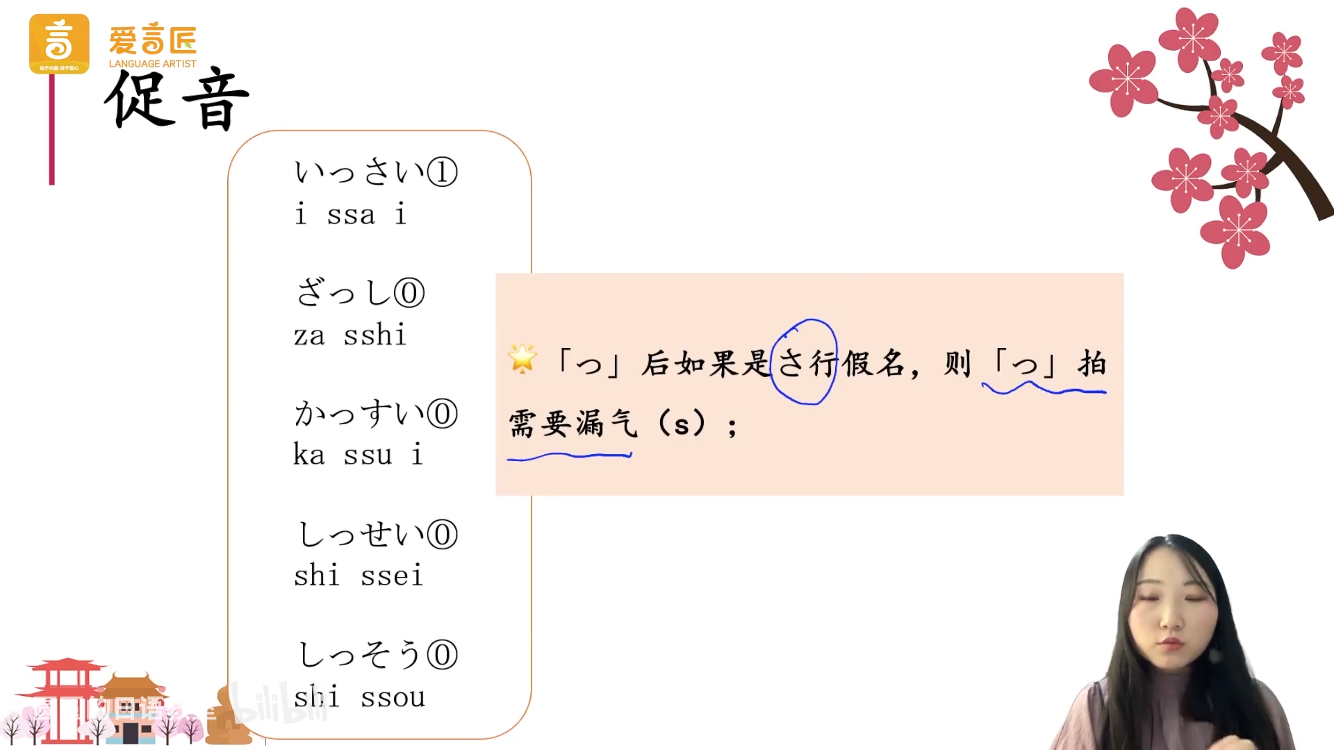 sa 行假名的促音